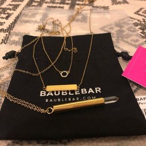 BaubleBar Jewelry - BaubleBar layered necklace set (18k) BaubleBar Jewelry - BaubleBar layered necklace set (18k)